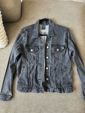 GAP Washed Black Denim Jacket